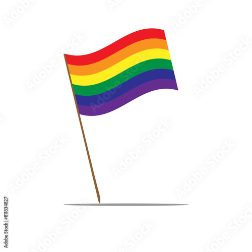 Free Download LGBT flag in Rainbow color, LGBT Pride symbol vector illustration
 - GFXLoad