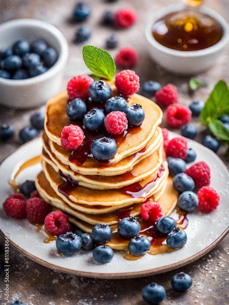 pancakes with berries pancakes with berries