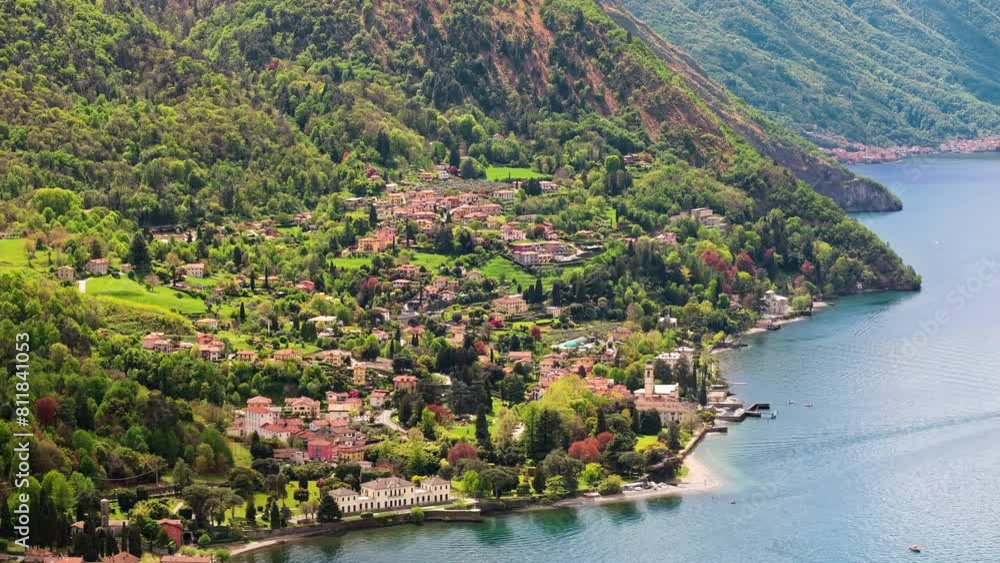 Aerial view of the village Bellagio near Lake Como, Italy Aerial view of the village Bellagio near Lake Como, Italy