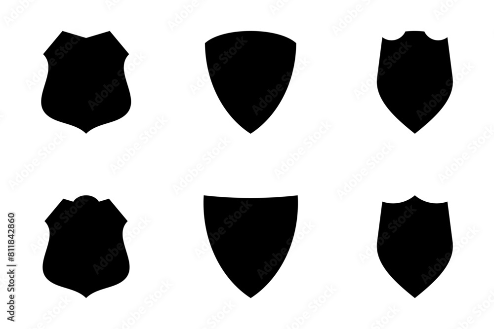 Shield Emblem & Badge Logos Glyph pictogram symbol visual illustration Set Shield Emblem & Badge Logos Glyph pictogram symbol visual illustration Set