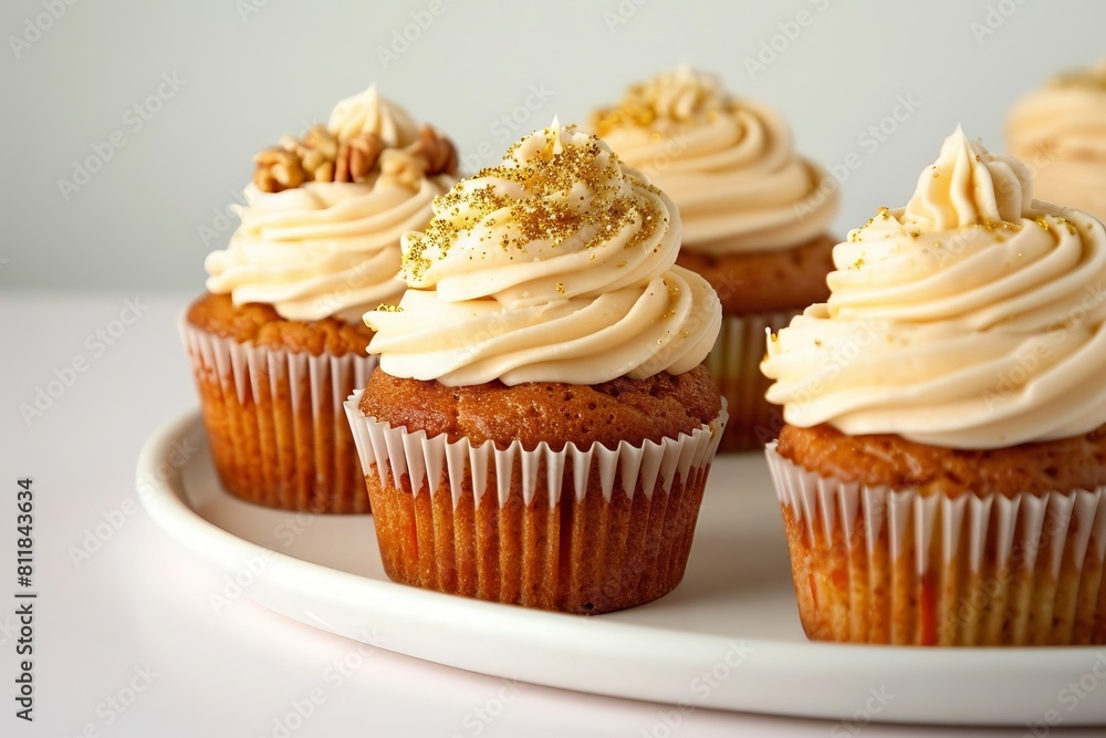 24 Karrot Gold Cupcakes: Cream Cheese Frosting, Edible Gold Glitter Stars, Opulent 24 Karrot Gold Cupcakes: Cream Cheese Frosting, Edible Gold Glitter Stars, Opulent