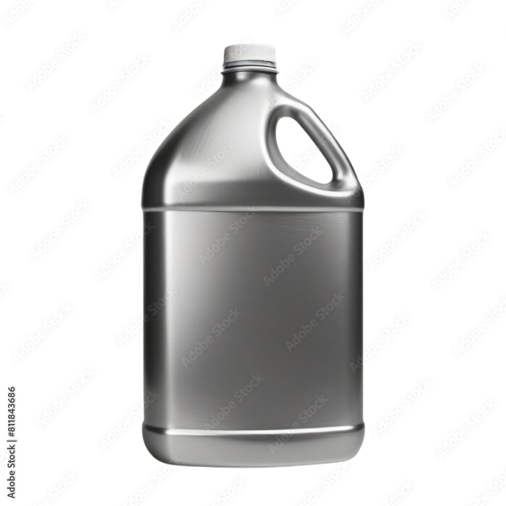 silver plastic container on Isolated transparent background png. generated with AI