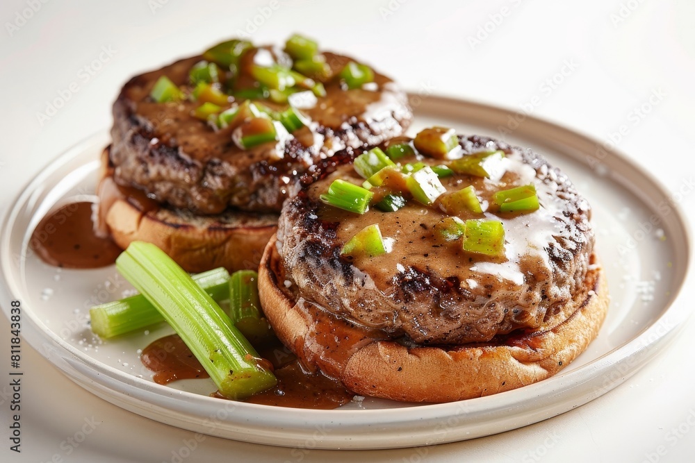 Mouthwatering Two Pound Burger with Buttery Celery Mouthwatering Two Pound Burger with Buttery Celery