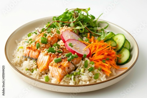 Delicious 20-Minute Salmon and Rice Bowl with Flaky Tender Salmon Chunks