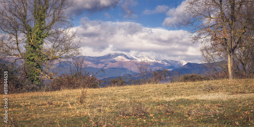 Distant View of the Canigou Mountain