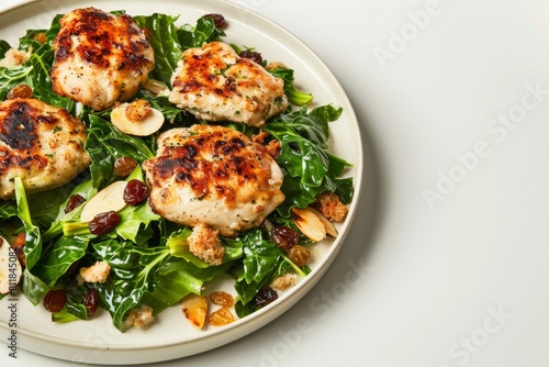 Juicy Chicken Cutlets with Golden Raisins Salad