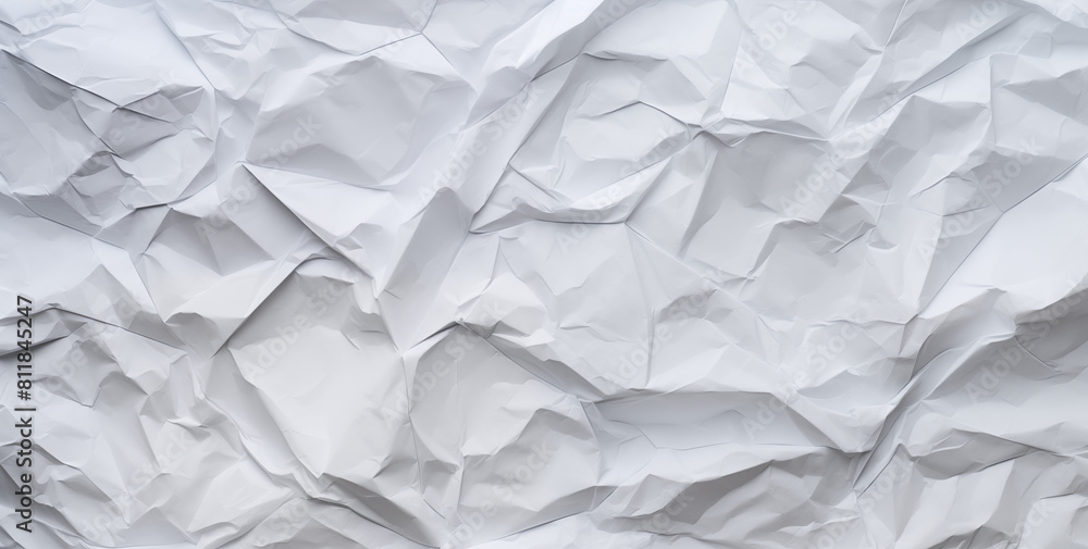 Fototapeta premium Abstract background of crumpled white paper texture