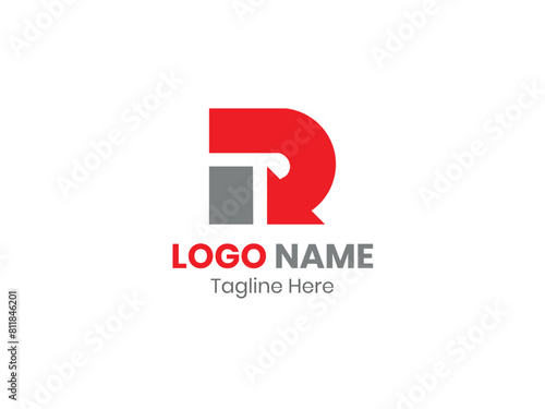 R Letter logo design . Illustrated logo,minimal design.Creative minimalist abstract logo design .