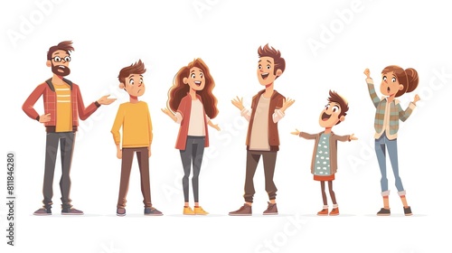 A group of people are standing in a row, with one person looking at the camera