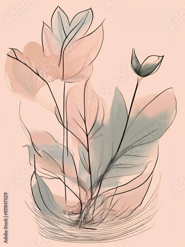 Captivating Minimalist Botanical Artwork