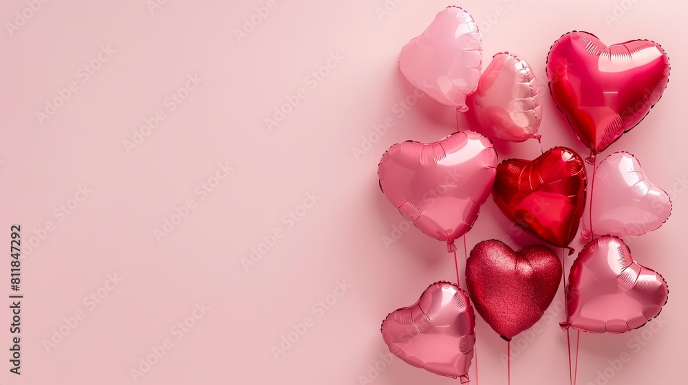 Soaring Hearts: Pink and Red Balloon Romance Soaring Hearts: Pink and Red Balloon Romance