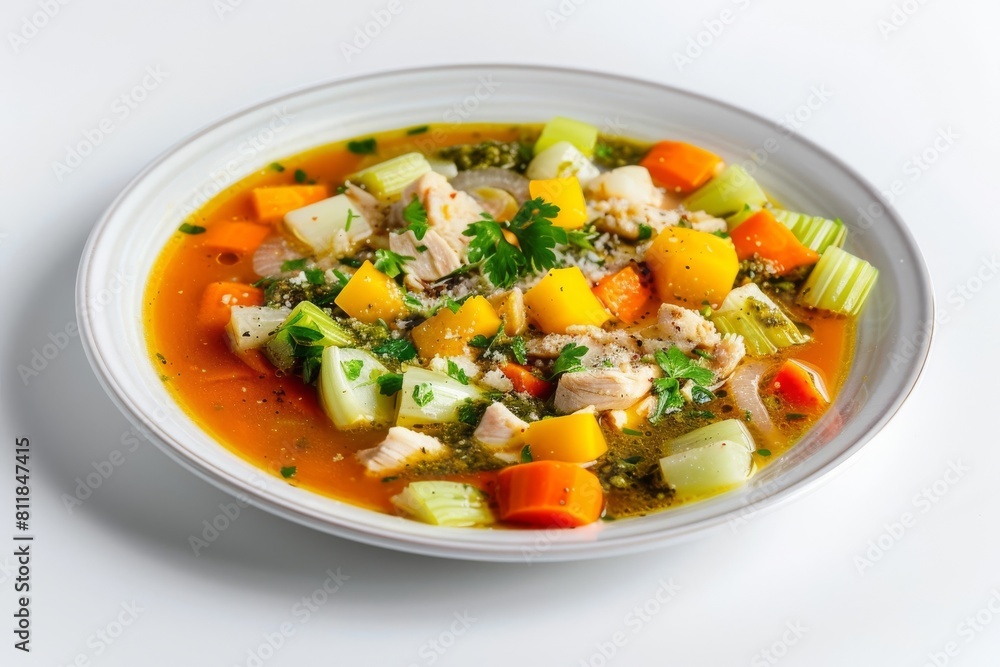 Colorful and Easy Chicken Minestrone Soup with Fresh Veggies Colorful and Easy Chicken Minestrone Soup with Fresh Veggies