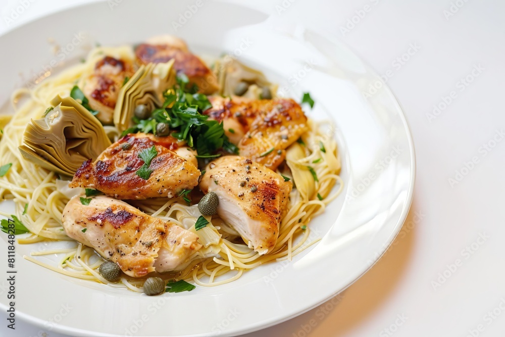 15-Minute Chicken Scaloppini with Artichokes and Capers in White Wine Sauce