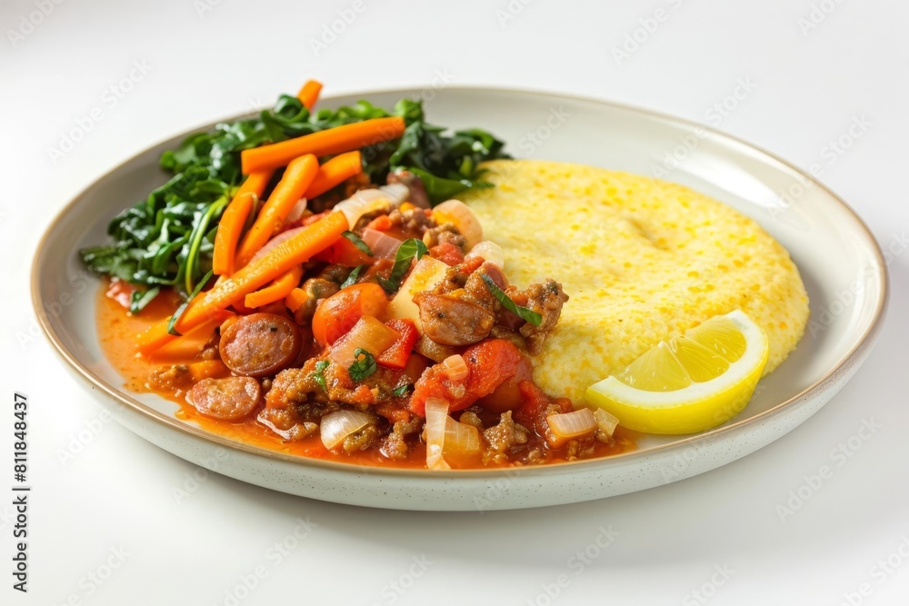 Italian Sausage and Rustic Tomato Ragu over Creamy Polenta Italian Sausage and Rustic Tomato Ragu over Creamy Polenta