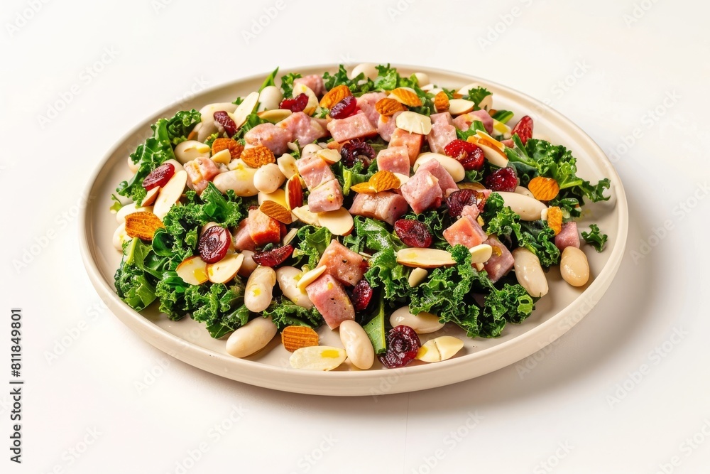 Perfect 10-Minute Ham and White Bean Salad with Baby Kale and Cheese Perfect 10-Minute Ham and White Bean Salad with Baby Kale and Cheese