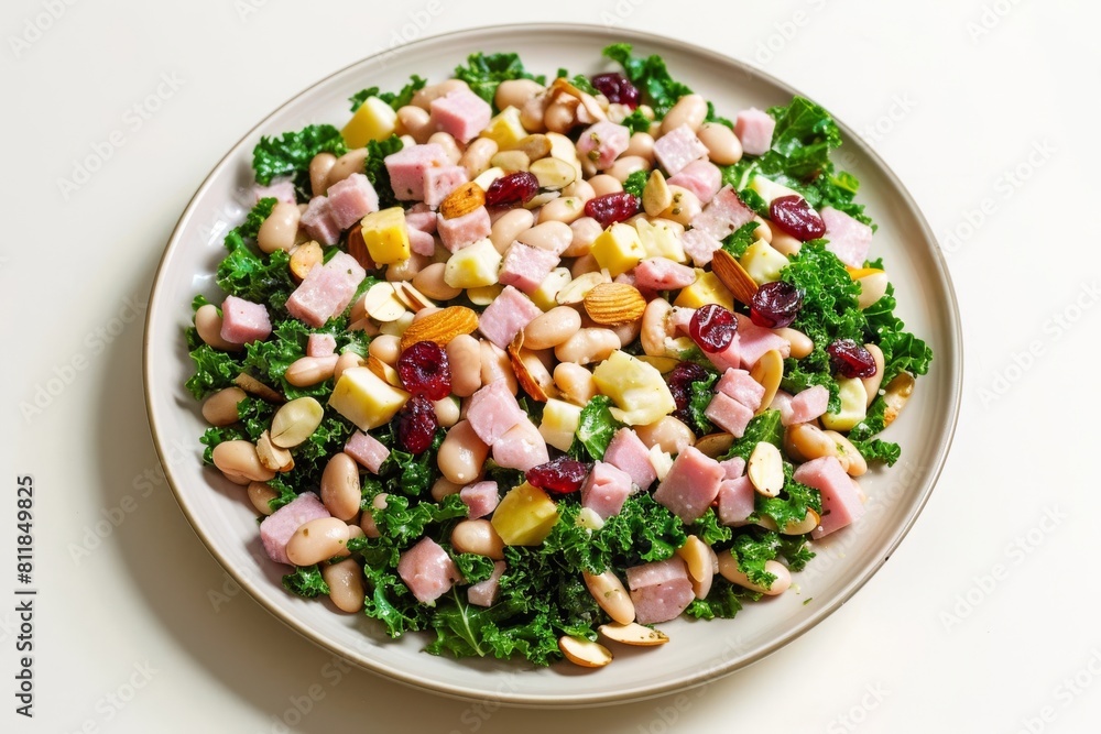 Mouthwatering 10-Minute Ham and White Bean Salad with Baby Kale and Cheese Mouthwatering 10-Minute Ham and White Bean Salad with Baby Kale and Cheese