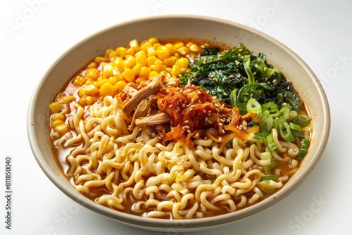 Mouthwatering 10-Minute Chicken, Corn and Kimchi Ramen