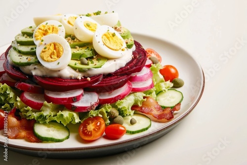 Creamy 10,000 Island Dressing Salad with Fresh Ingredients