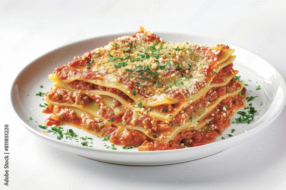 Appetizing 1-2-3 Lasagna with Slow-Simmered Basic Red Sauce and Fresh Basil Appetizing 1-2-3 Lasagna with Slow-Simmered Basic Red Sauce and Fresh Basil