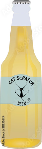 Illustrated cartoon bottle of ber