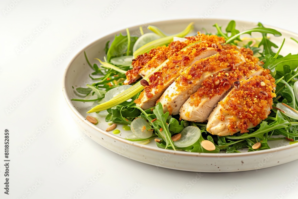 Nutty Almond Orange Chicken with Zesty Arugula and Fennel Nutty Almond Orange Chicken with Zesty Arugula and Fennel
