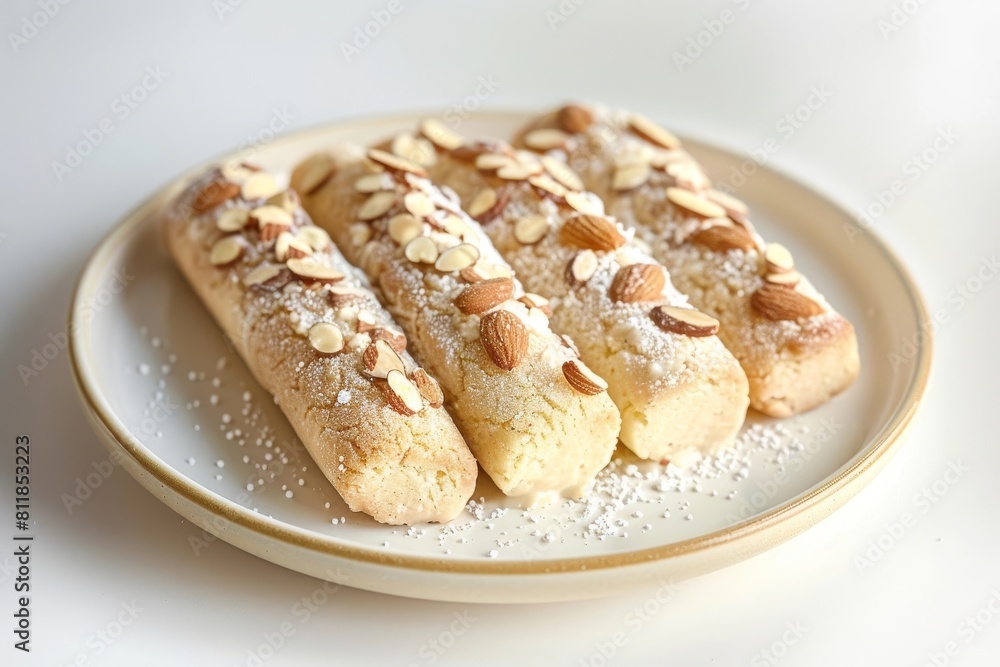 Sophisticated Almond Logs with Ultimate Butter Cookie Dough and Glaze