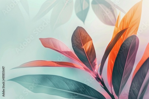 Abstrakter Pflanzen und Blätter Hintergrund 