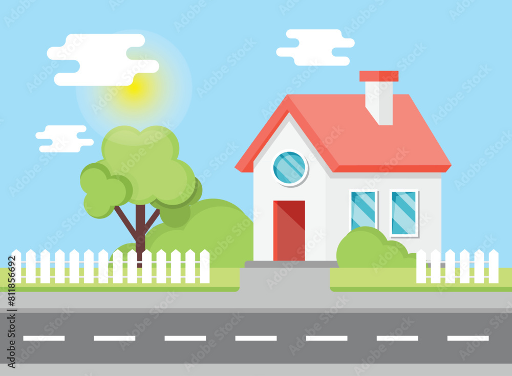 House icon in flat style. Home vector illustration on isolated background. Apartment building sign business concept. House icon in flat style. Home vector illustration on isolated background. Apartment building sign business concept.