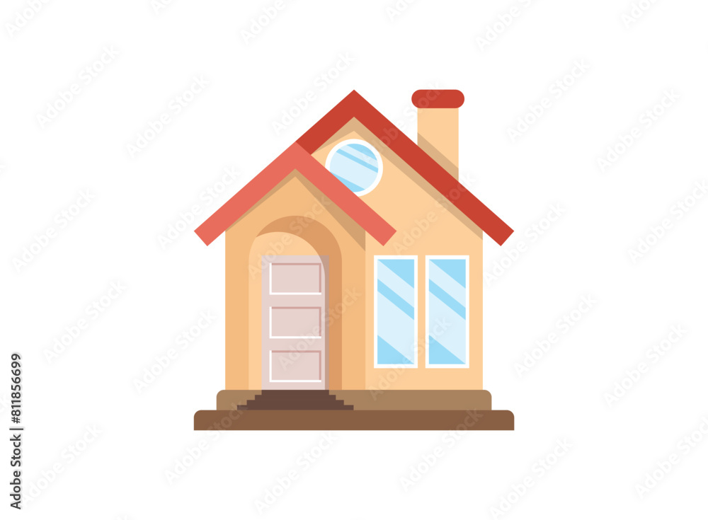 House icon in flat style. Home vector illustration on isolated background. Apartment building sign business concept. House icon in flat style. Home vector illustration on isolated background. Apartment building sign business concept.