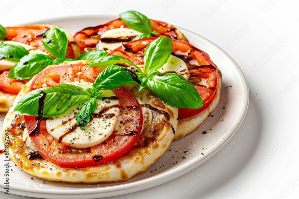 Tantalizing Tomato, Basil, and Mozzarella Flatbread Sandwiches with Balsamic Dressing Tantalizing Tomato, Basil, and Mozzarella Flatbread Sandwiches with Balsamic Dressing