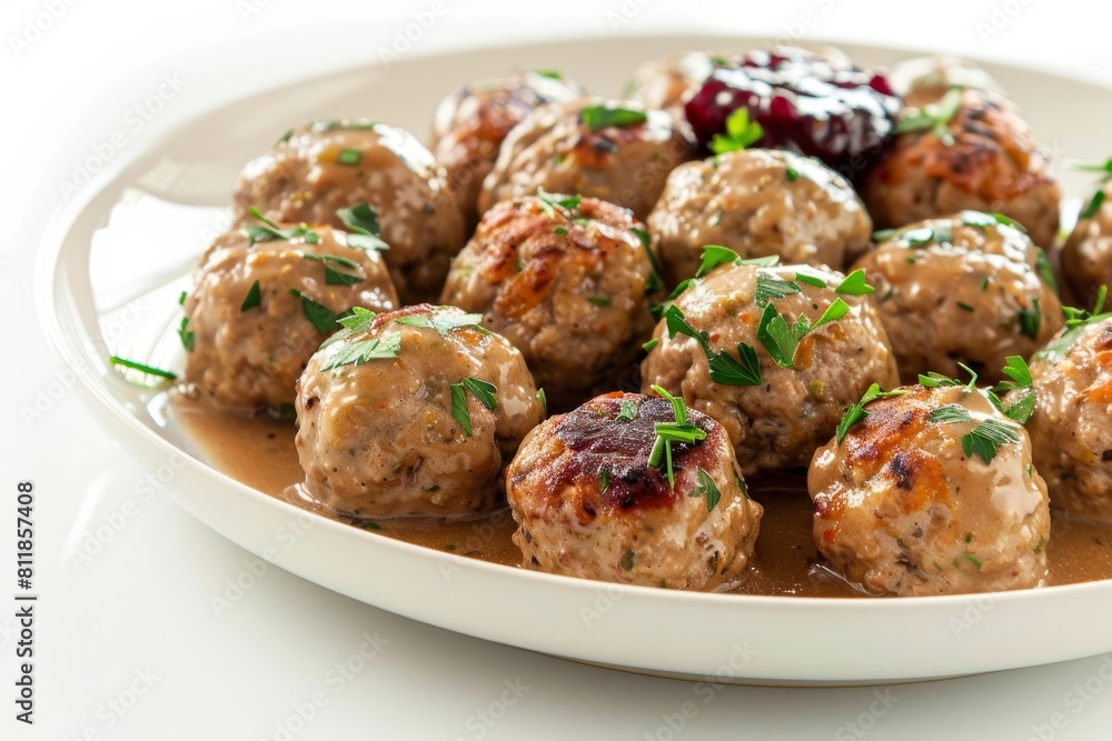 Almost-Famous Swedish Meatballs in Fragrant Gravy with Lingonberry Jam Almost-Famous Swedish Meatballs in Fragrant Gravy with Lingonberry Jam