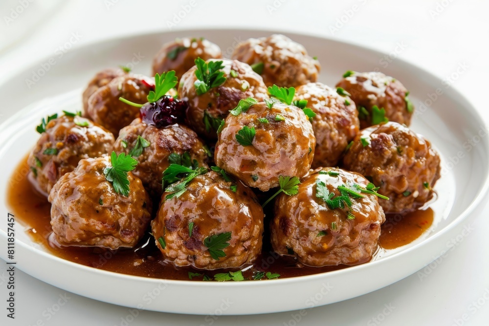 Gourmet Swedish Meatballs in Velvety Gravy with Lingonberry Jam Gourmet Swedish Meatballs in Velvety Gravy with Lingonberry Jam