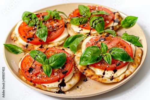 Exquisite Tomato  Basil  and Mozzarella Flatbread Sandwiches