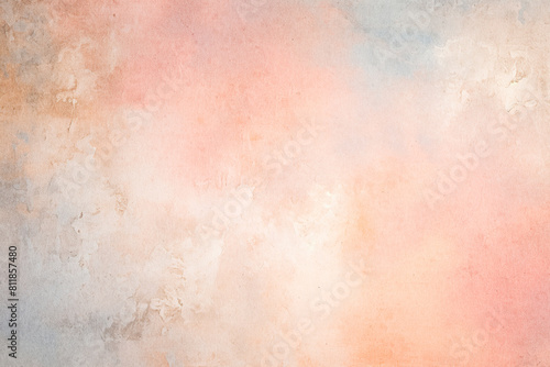 Warm-toned abstract watercolor texture for light backgrounds in creative projects. A blend of orange, pink, and beige hues with a small amount of blue