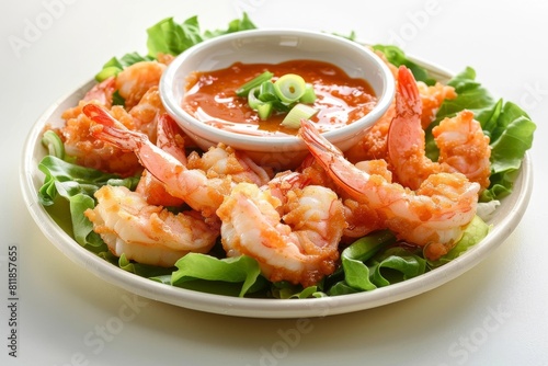 Exquisite Spicy Shrimp Appetizer with Creamy Dip