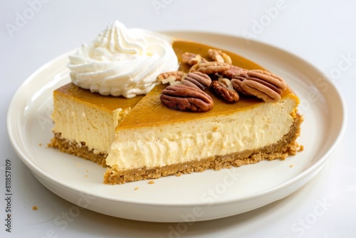 Wallpaper Mural Indulgent Pumpkin Cheesecake with Fluffy Whipped Cream and Toasted Pecans Torontodigital.ca