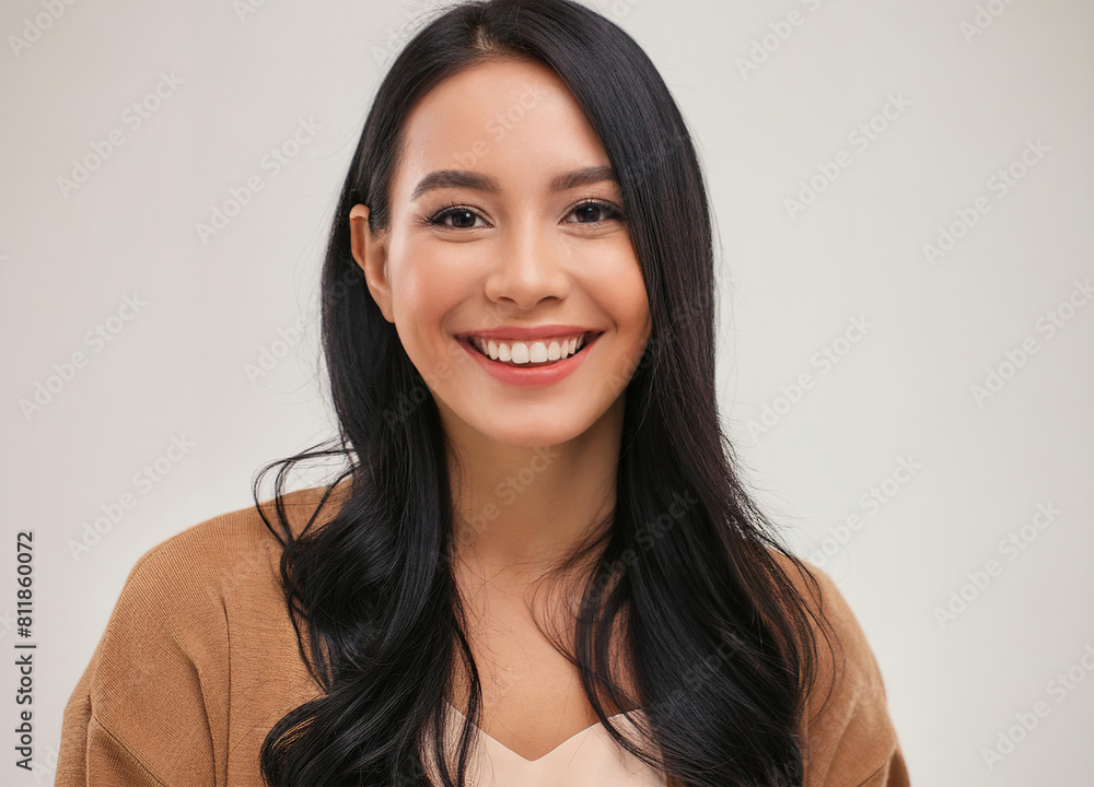 Woman smiling isolated on white background Woman smiling isolated on white background
