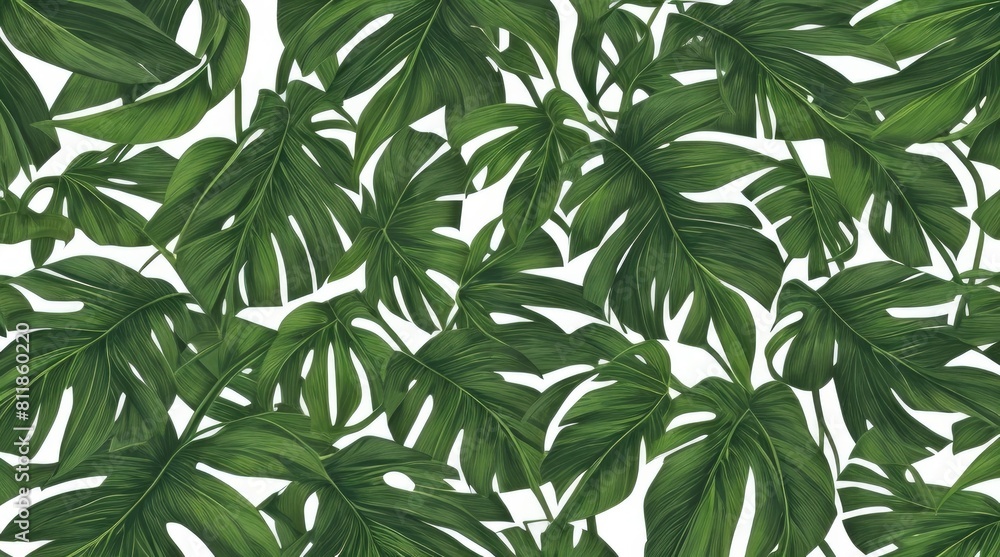 Tropical green leaves background Tropical green leaves background