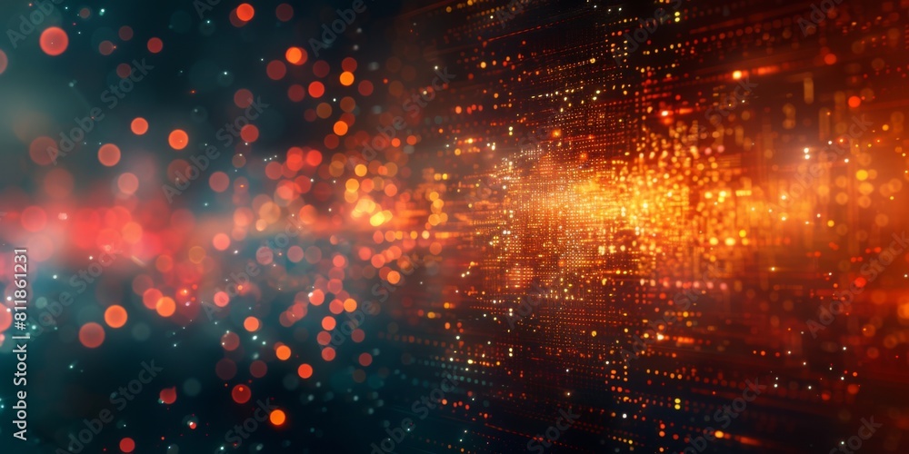 A visual representation of a futuristic cyber tunnel with digital data speeding towards a bright light at the end. A visual representation of a futuristic cyber tunnel with digital data speeding towards a bright light at the end.