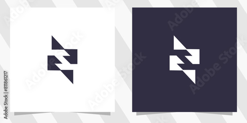 letter s with power electric logo design