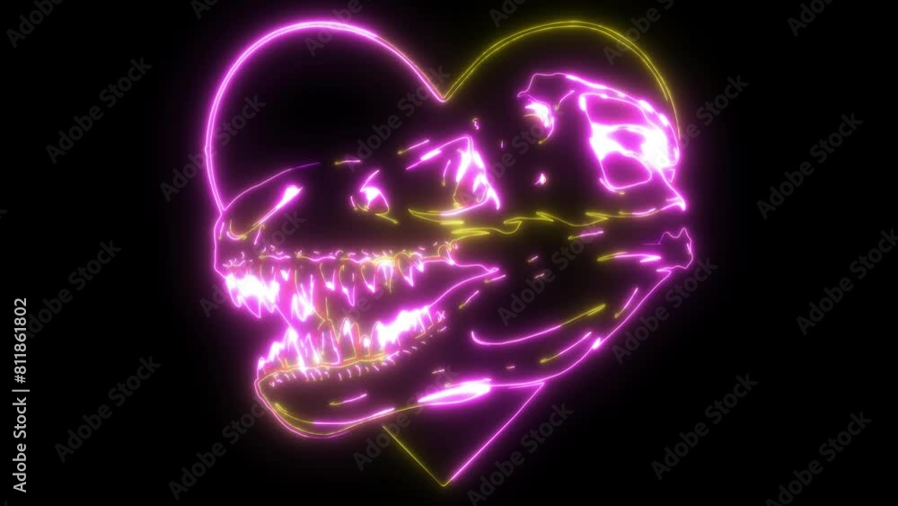 Dinosaur Skull Of T-Rex Skull in the heart Dinosaur Skull Of T-Rex Skull in the heart