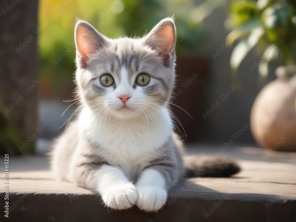 kitty sitting Outdoort 21