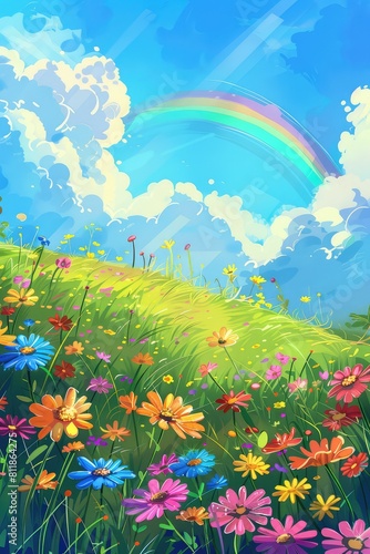 Beautiful children's cartoon picture. Selective focus.