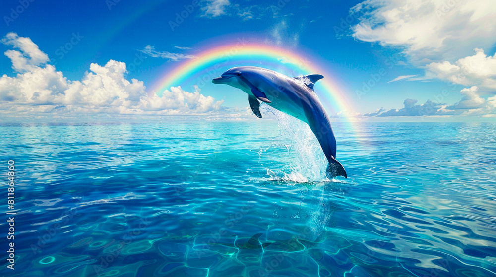 海からイルカがジャンプ―dolphin jumping in the sea generation AI 海からイルカがジャンプ―dolphin jumping in the sea generation AI