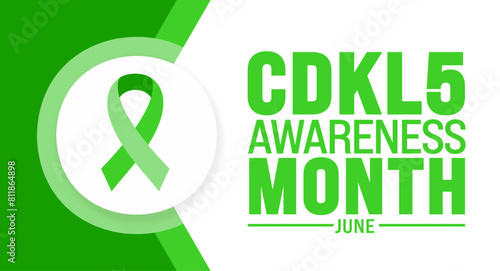 June is CDKL5 Awareness Month background template. Holiday concept. use to background, banner, placard, card, and poster design template with text inscription and standard color. vector illustration.