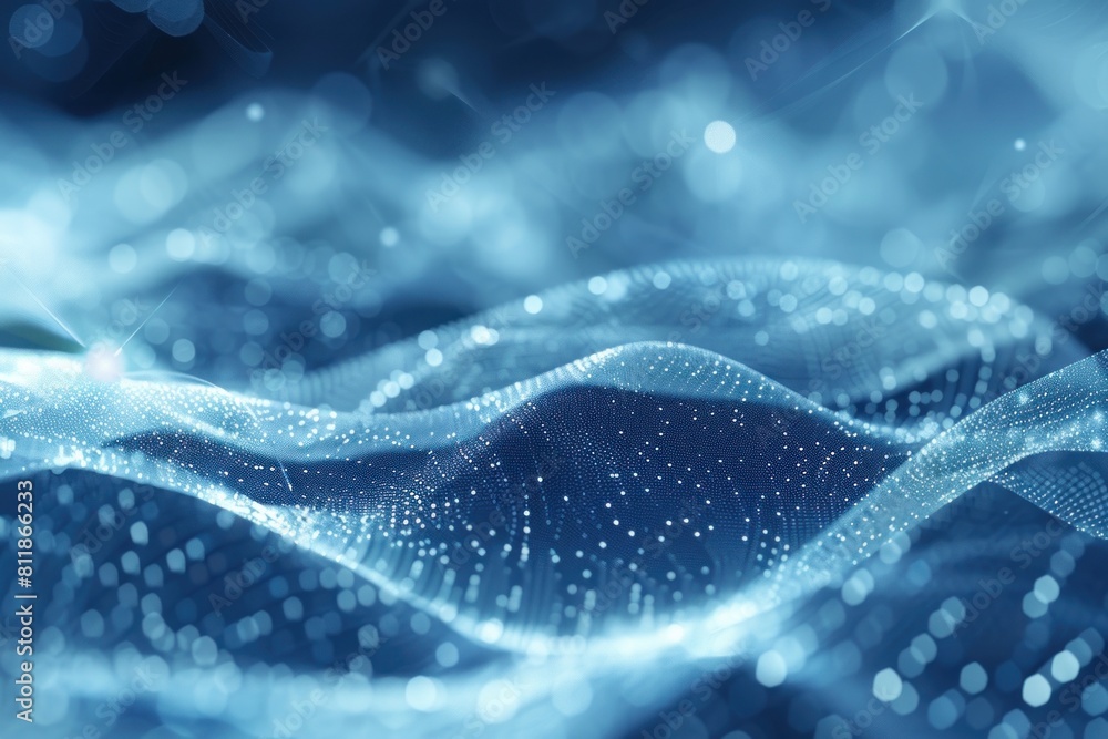 Fototapeta premium Abstract 3d luxury premium background, flowing curved waves, monochrome, digital wallpapers