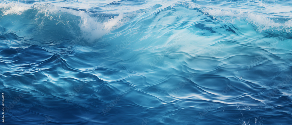 Turquoise Ocean Waves Crashing from Underwater View Turquoise Ocean Waves Crashing from Underwater View
