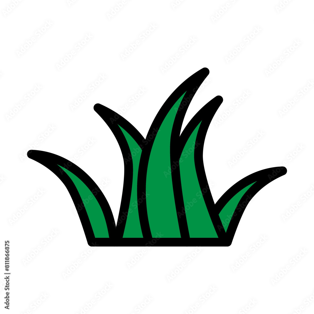 grass Line Filled Icon Design grass Line Filled Icon Design