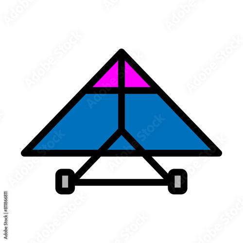 Hang glider Line Filled Icon Design