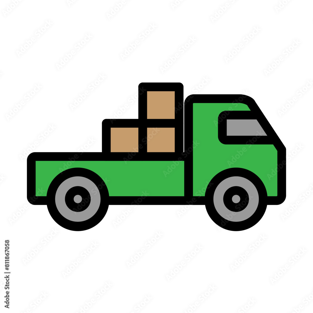 Delivery van Line Filled Icon Design Delivery van Line Filled Icon Design
